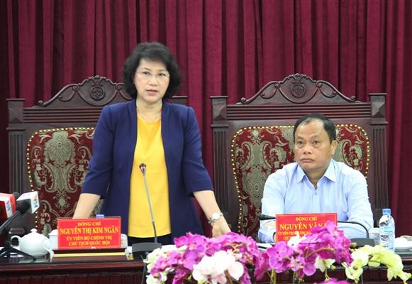 National Assembly Chairwoman works in Bac Kan  - ảnh 1